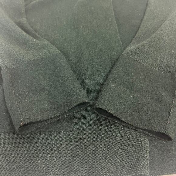 Beyond Threads Asymmetrical Cardigan Small Hunter Green Alpaca Wool Peru - Picture 8 of 9